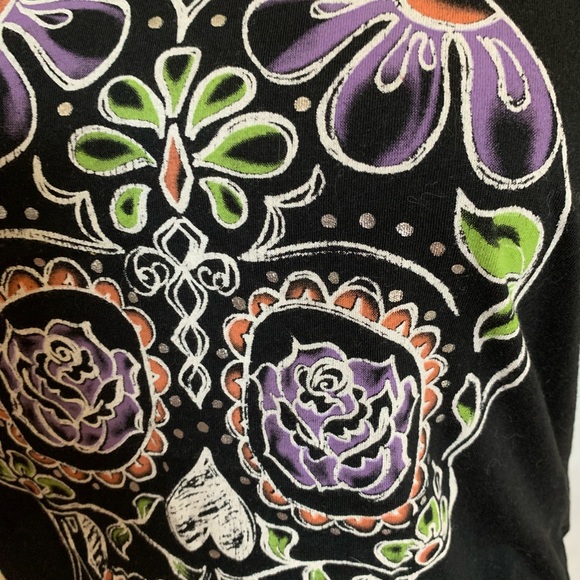 Skull grunge black t shirt size Medium - Picture 4 of 8